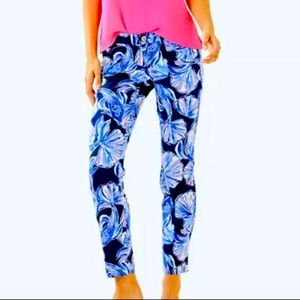 Lilly Pulitzer Kelly Skinny Ankle Pant Navy 16